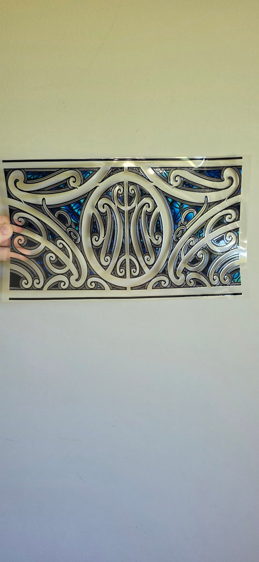 XL UV DTF DECAL MAORI DESIGN 28CMX17CM for touch lamps #185
