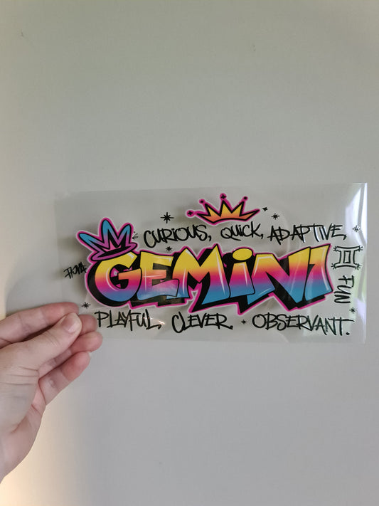 UV dtf Maori design 23cmx11cm 16oz wrap #1028 gemini