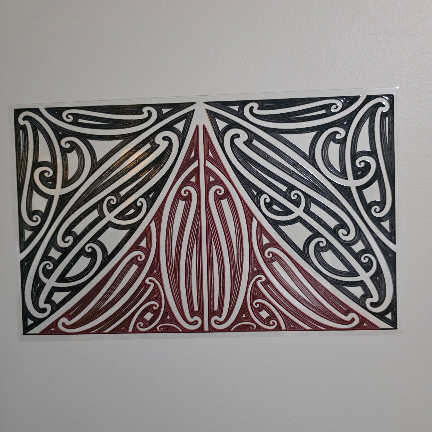 XL UV DTF DECAL MAORI DESIGN 28CMX17CM for touch lamps #226