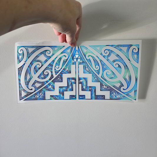 Maori design Iron on DTF 30cmx14cm