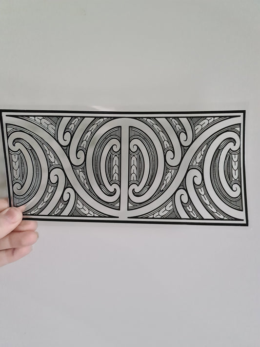 UV dtf Maori design 23cmx11cm 16oz wrap #1146