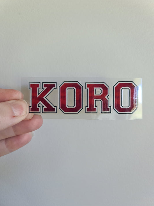 UV dtf Maori design mini size 10cm Koro letters
