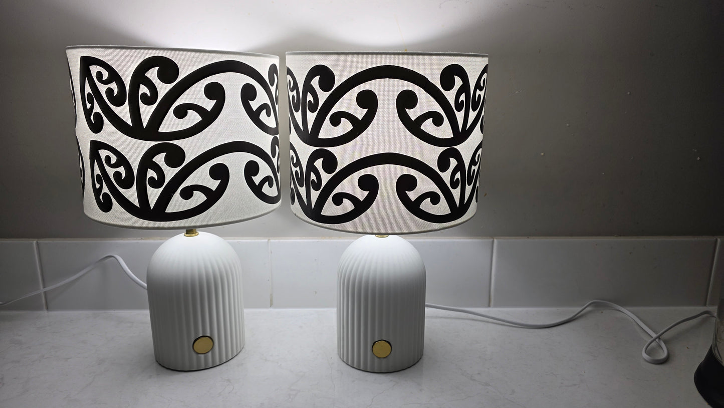 Maori design touch lamp - set 2 lamps