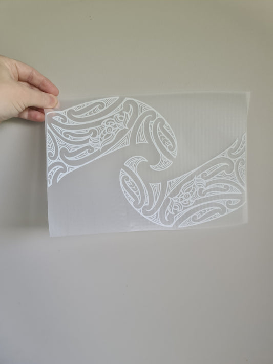 Sublimation custom Maori design Iron on 30cm