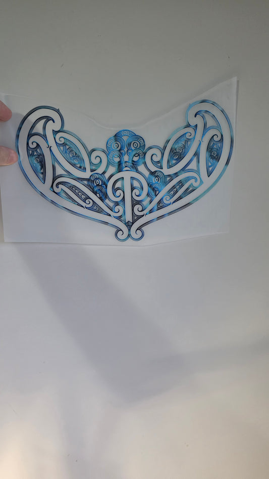 Maori design Iron on DTF 30cm for clothing