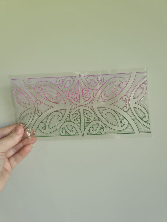 UV dtf Maori design 23cmx11cm 16oz wrap #693