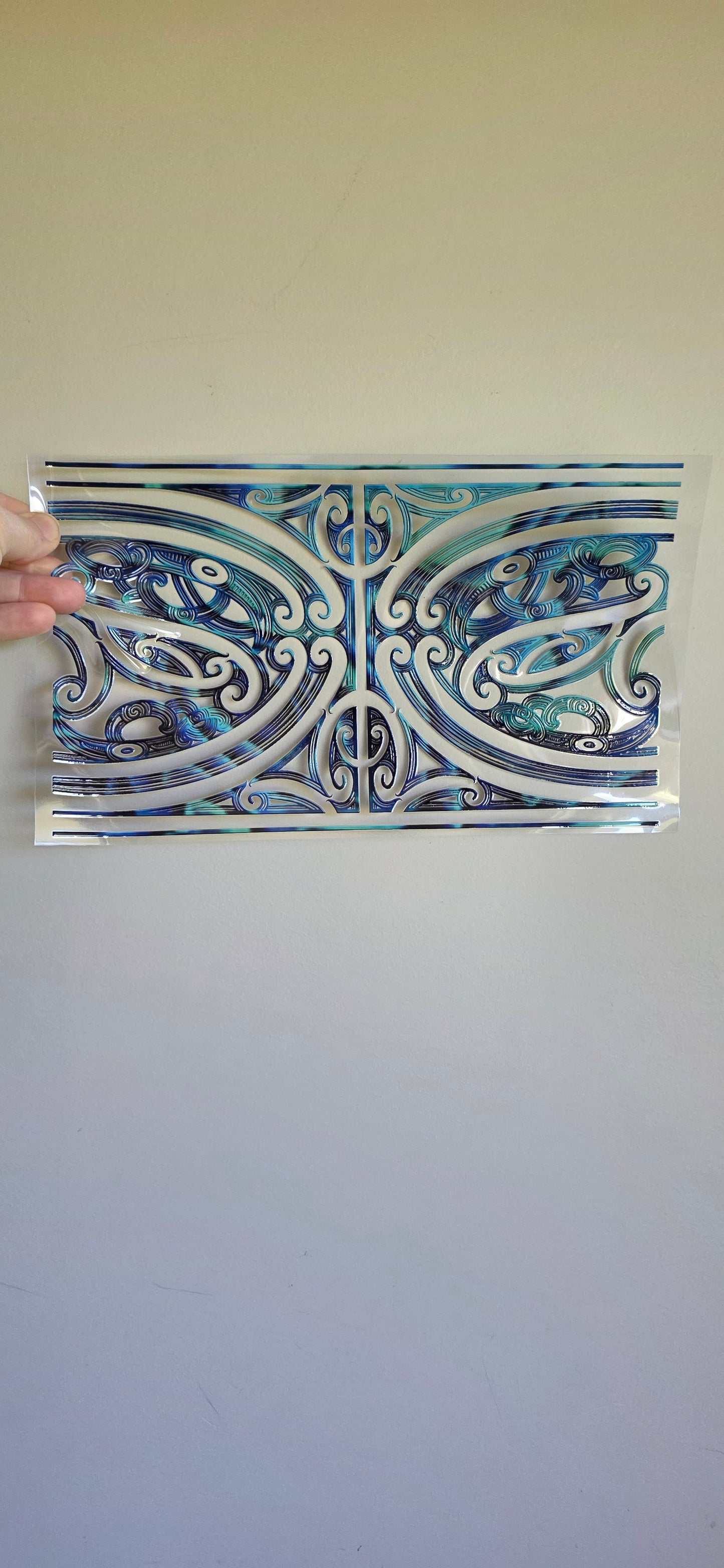 XL UV DTF DECAL MAORI DESIGN 28CMX17CM for touch lamps #182