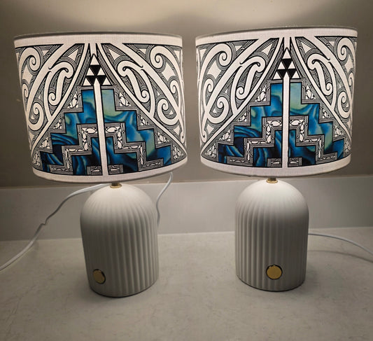 Maori design touch lamp - set 2 lamps