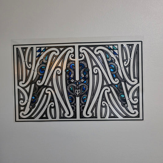 XL UV DTF DECAL MAORI DESIGN 28CMX17CM for touch lamps #279