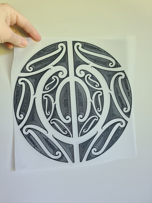 Sublimation custom Maori design Iron on 30cm