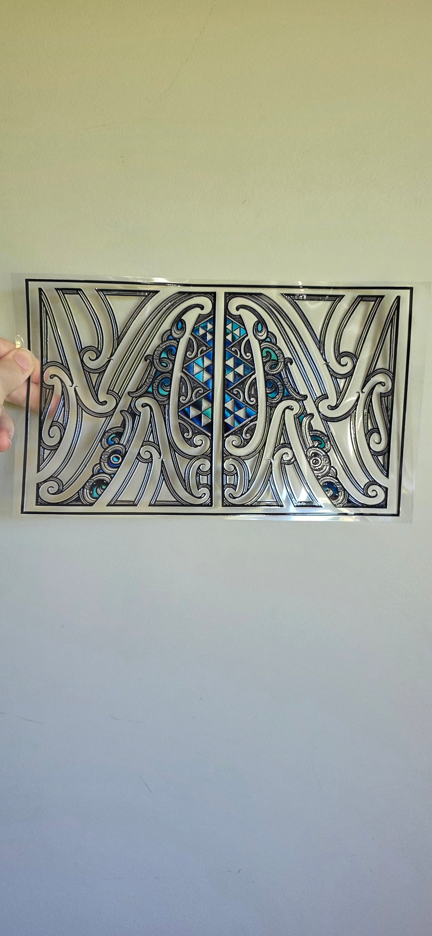 XL UV DTF DECAL MAORI DESIGN 28CMX17CM for touch lamps #192