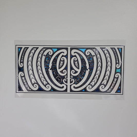 XL UV DTF DECAL MAORI DESIGN 38CMX17CM for touch lamps #47
