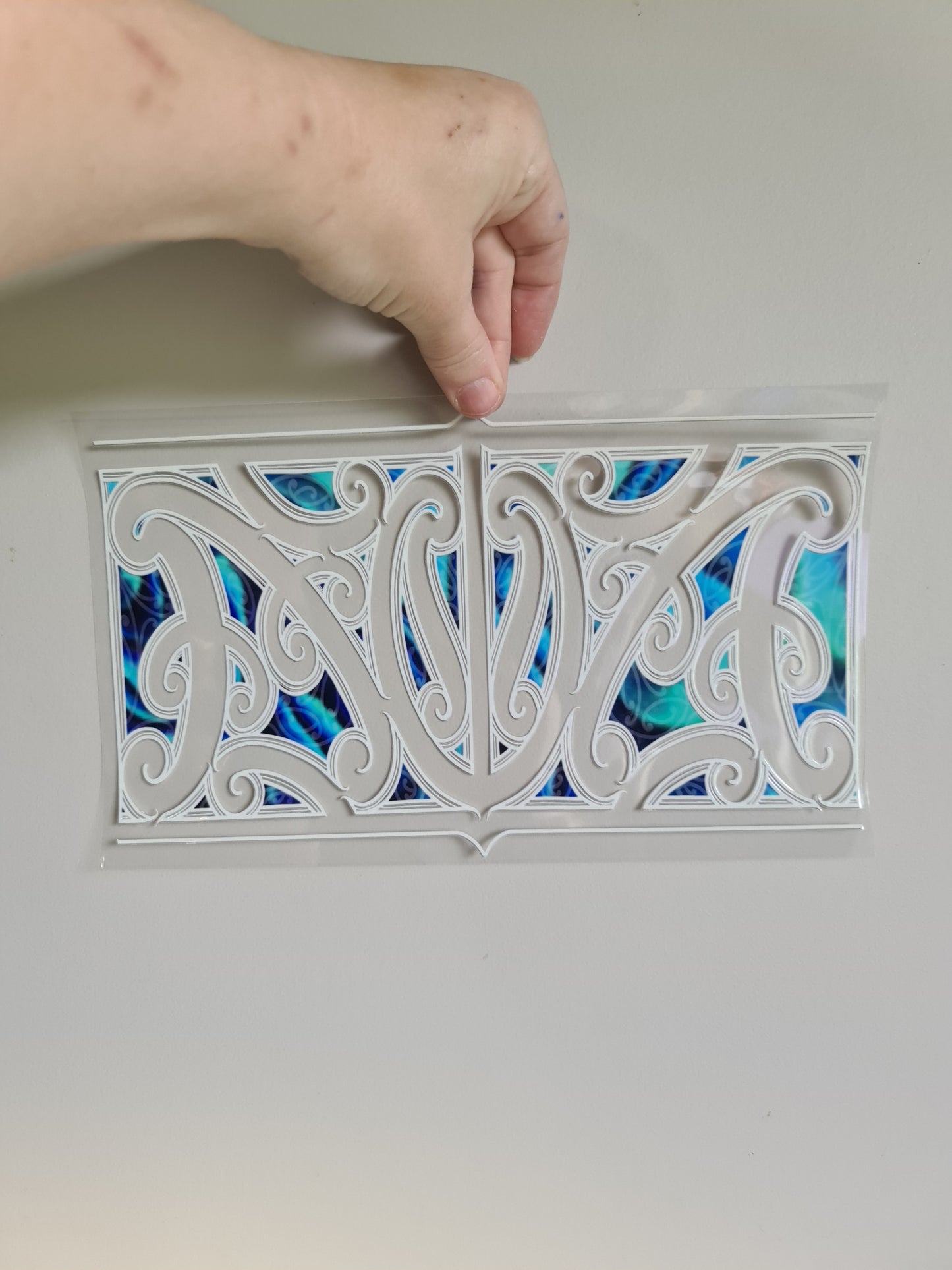 XL UV DTF DECAL MAORI DESIGN 28CMX17CM for touch lamps #83