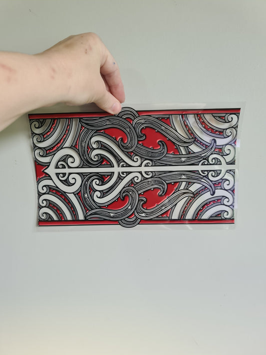 XL UV DTF DECAL MAORI DESIGN 28CMX17CM for touch lamps #73