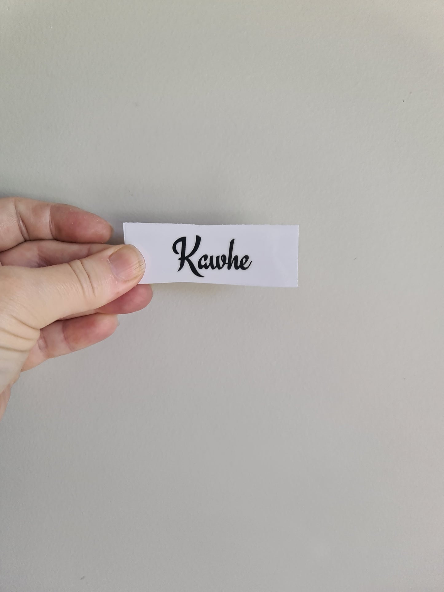 UV DTF transfer label - Kawhe 2cm approx