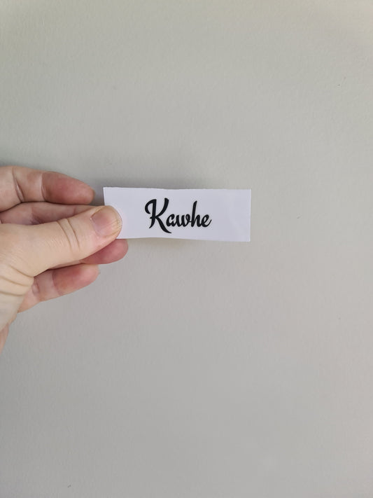 UV DTF transfer label - Kawhe 2cm approx