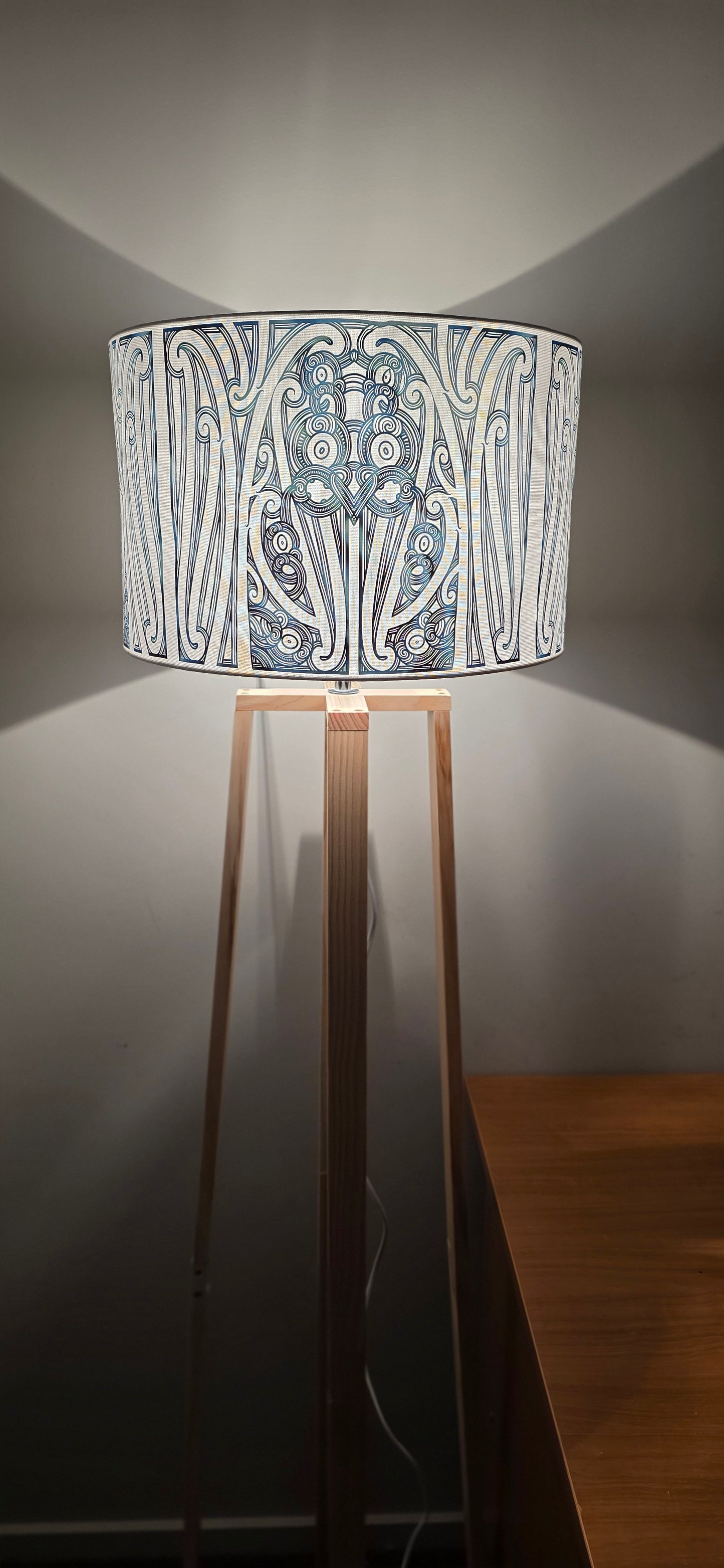 Maori Design Boston Floor Lamp - Paua design -   PRE-ORDER