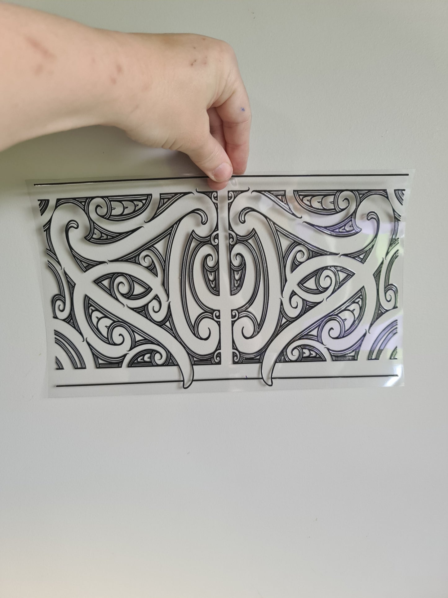 XL UV DTF DECAL MAORI DESIGN 28CMX17CM for touch lamps #107