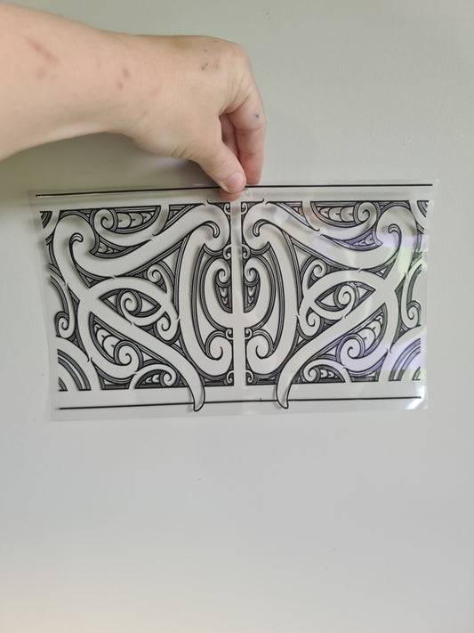 XL UV DTF DECAL MAORI DESIGN 28CMX17CM for touch lamps #107