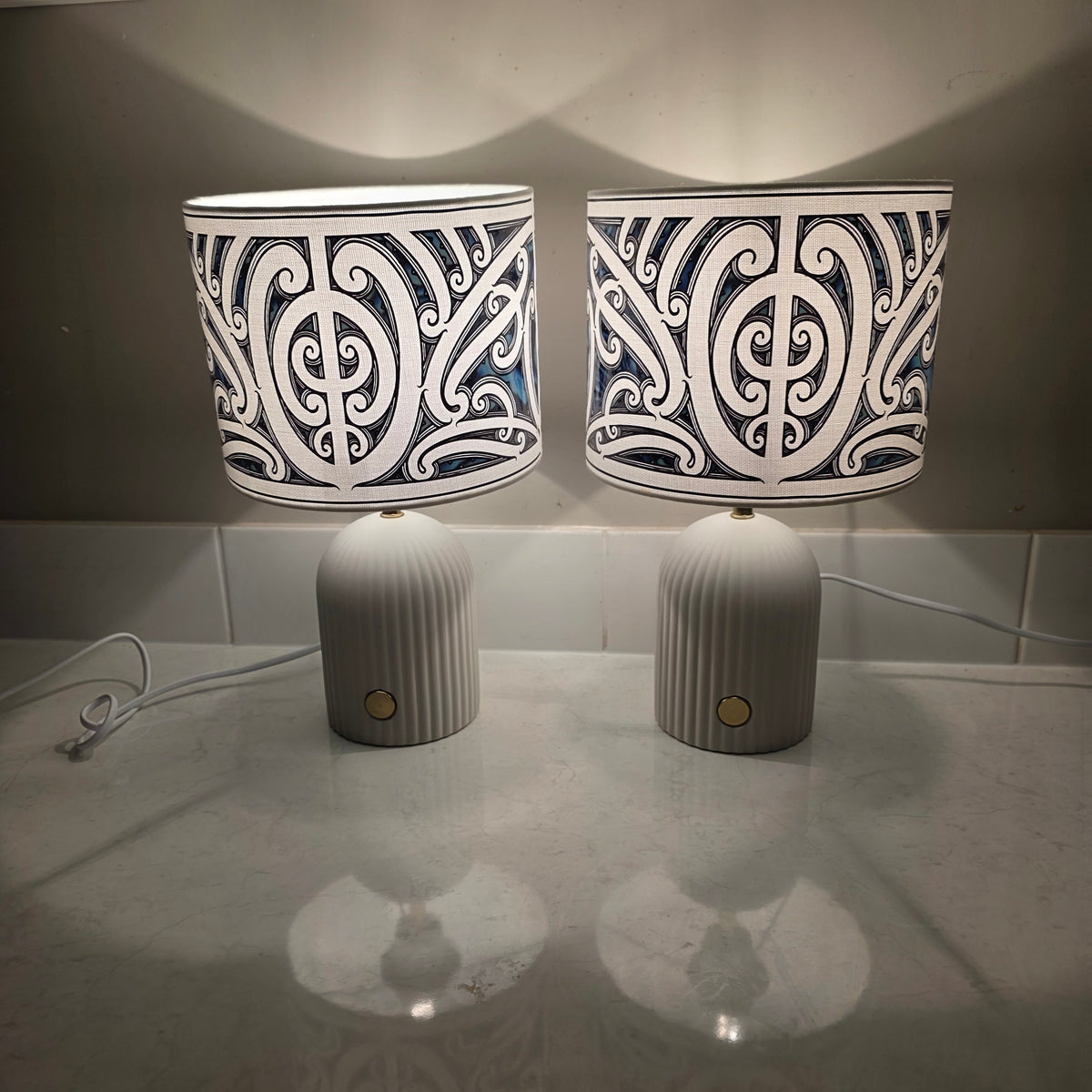 Maori design touch lamp - set 2 lamps