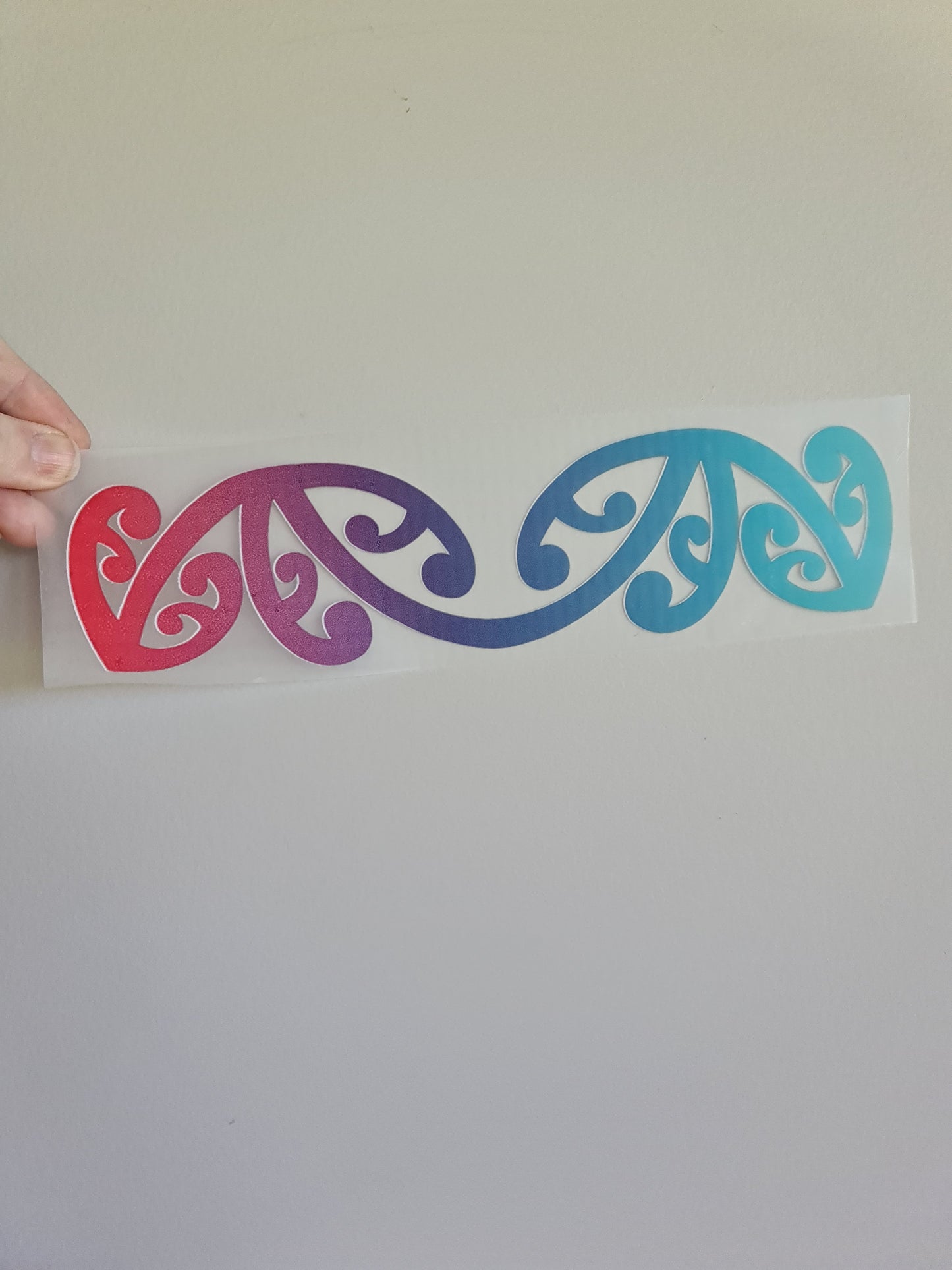 Sublimation custom Maori design Iron on 27cm