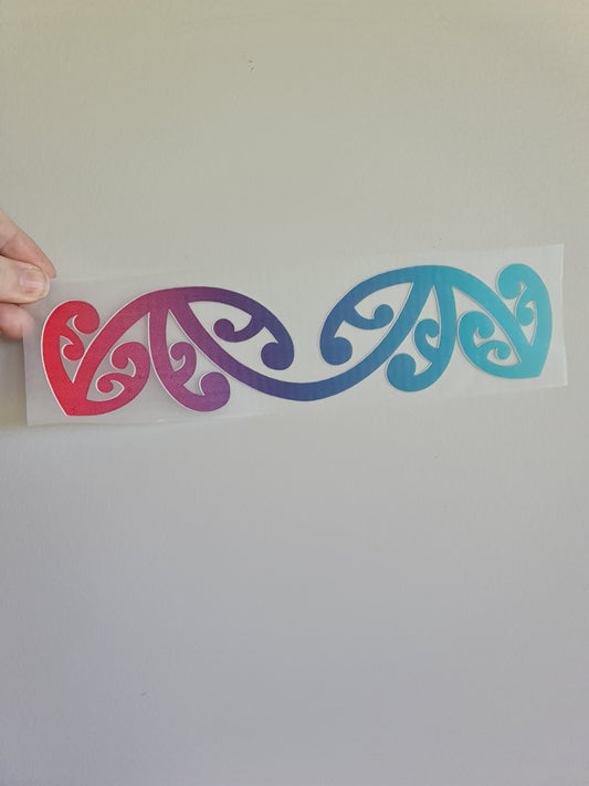 Sublimation custom Maori design Iron on 27cm