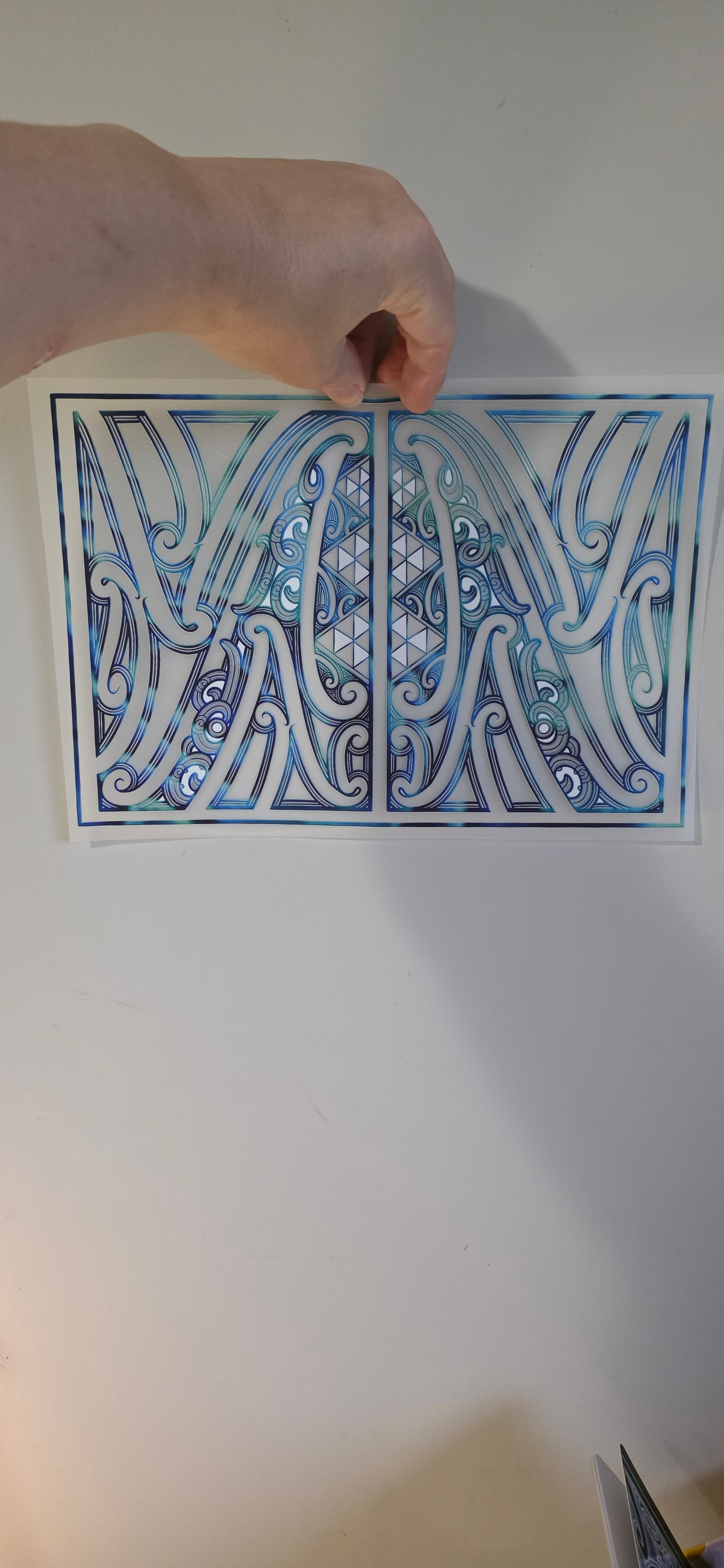 Maori design Iron on DTF 28cm for clothing