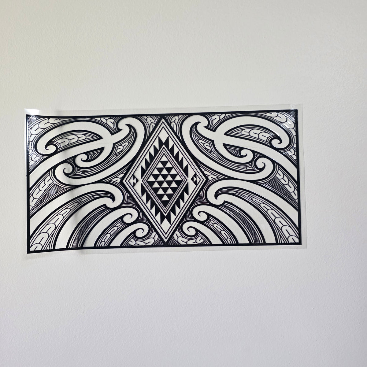 30cmx 15cm size UV DTF DECAL MAORI DESIGN for Table lamps #12