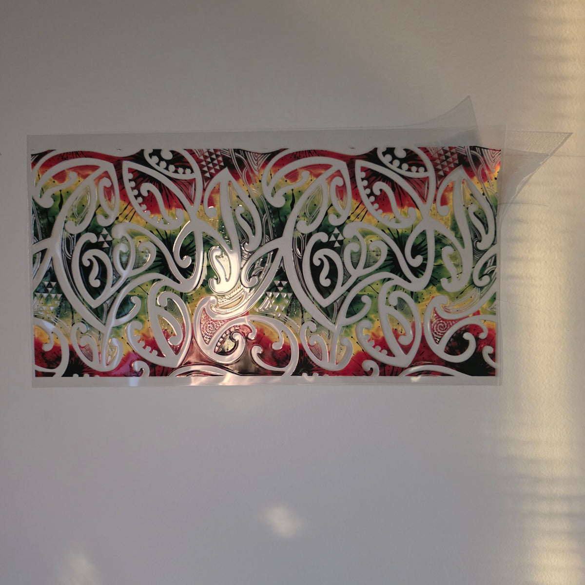 30cmx 15cm size UV DTF DECAL MAORI DESIGN for Table lamps #17