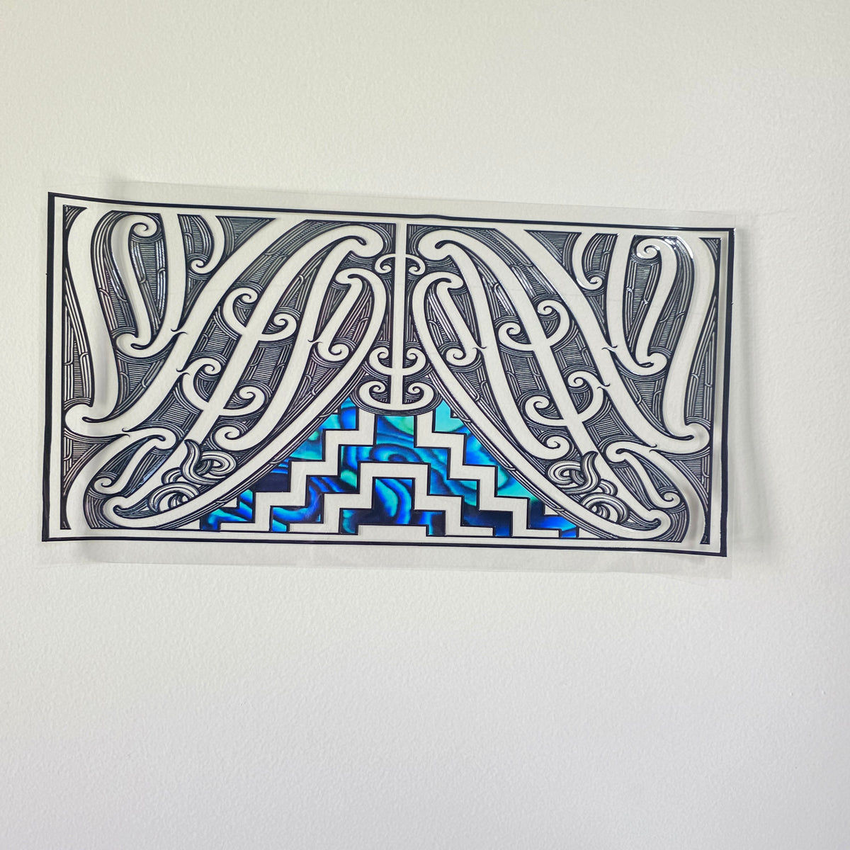 30cmx 15cm size UV DTF DECAL MAORI DESIGN for Table lamps #05