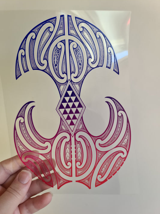 UV dtf Maori design A5 size 21cmx 14.8cm #316