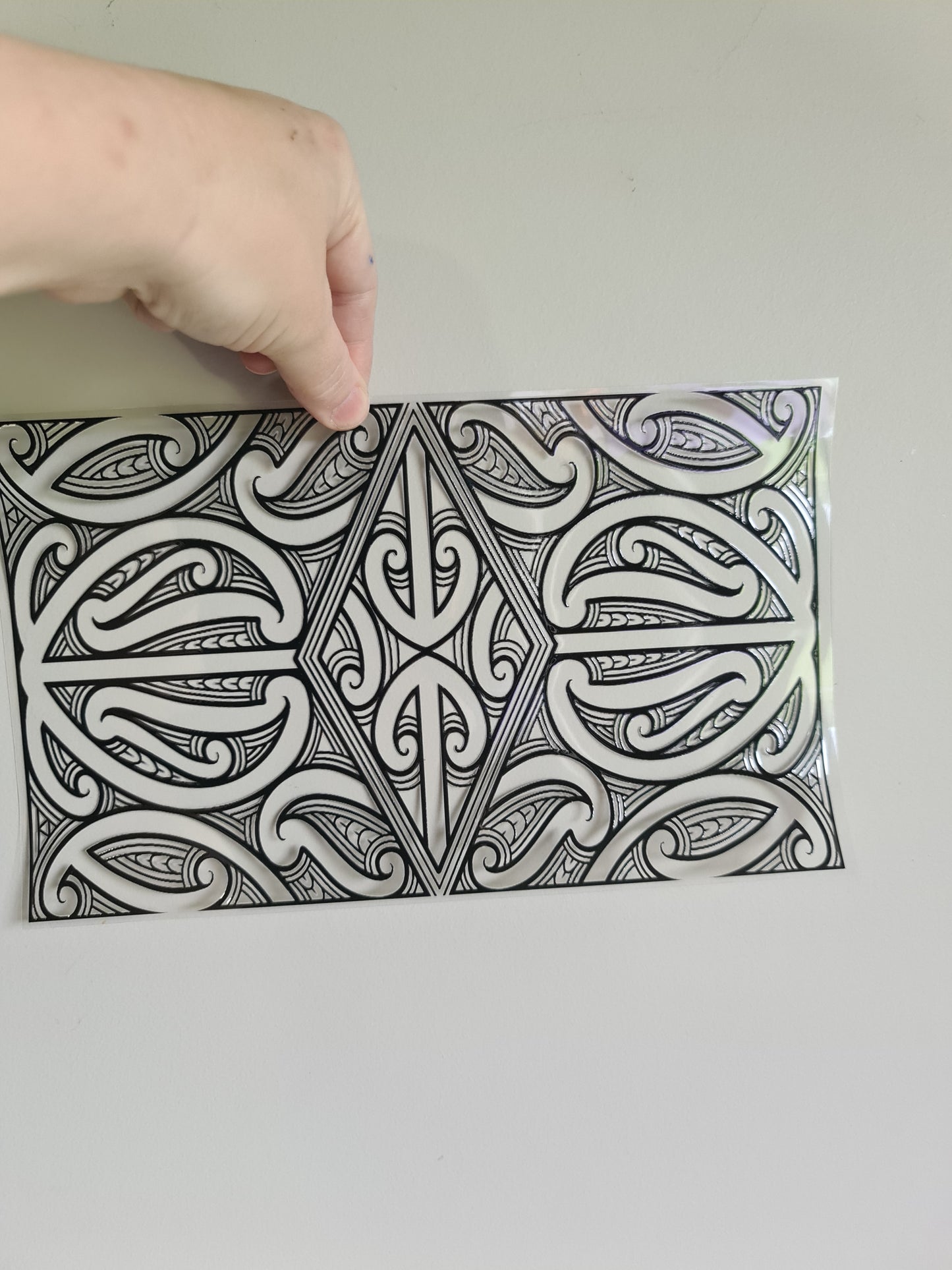 XL UV DTF DECAL MAORI DESIGN 28CMX17CM for touch lamps #114