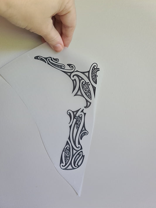 Sublimation custom Maori design Iron on 24cm pink New Zealand