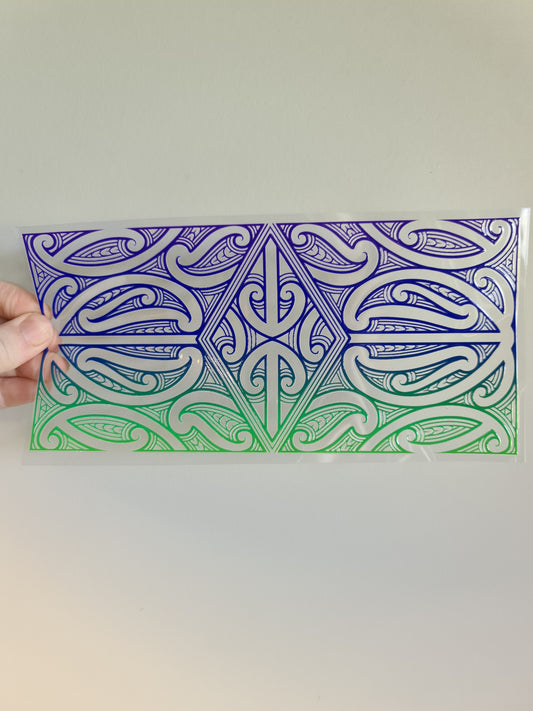 UV dtf Maori design 23cmx11cm 16oz wrap #1109
