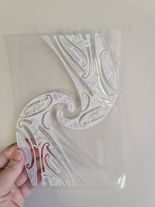 UV dtf Maori design A5 size 21cmx 14.8cm #370