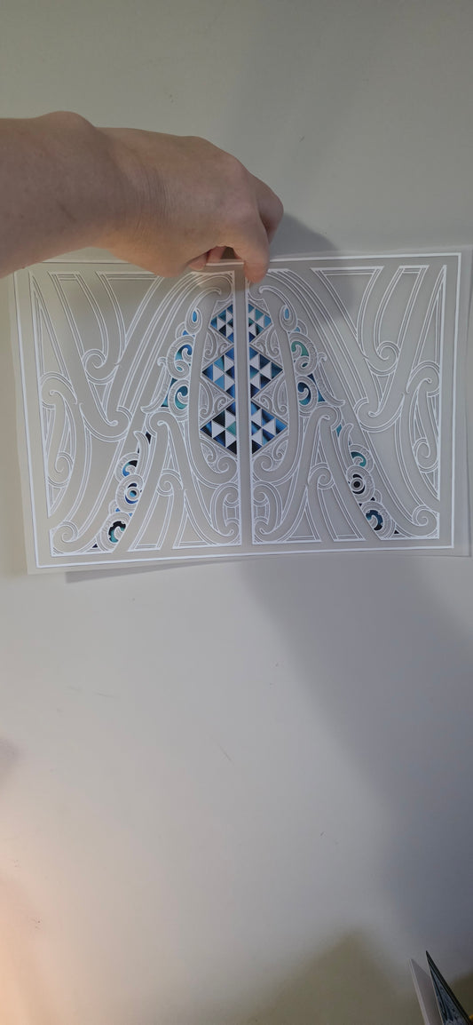 Maori design Iron on DTF 28cm for clothing
