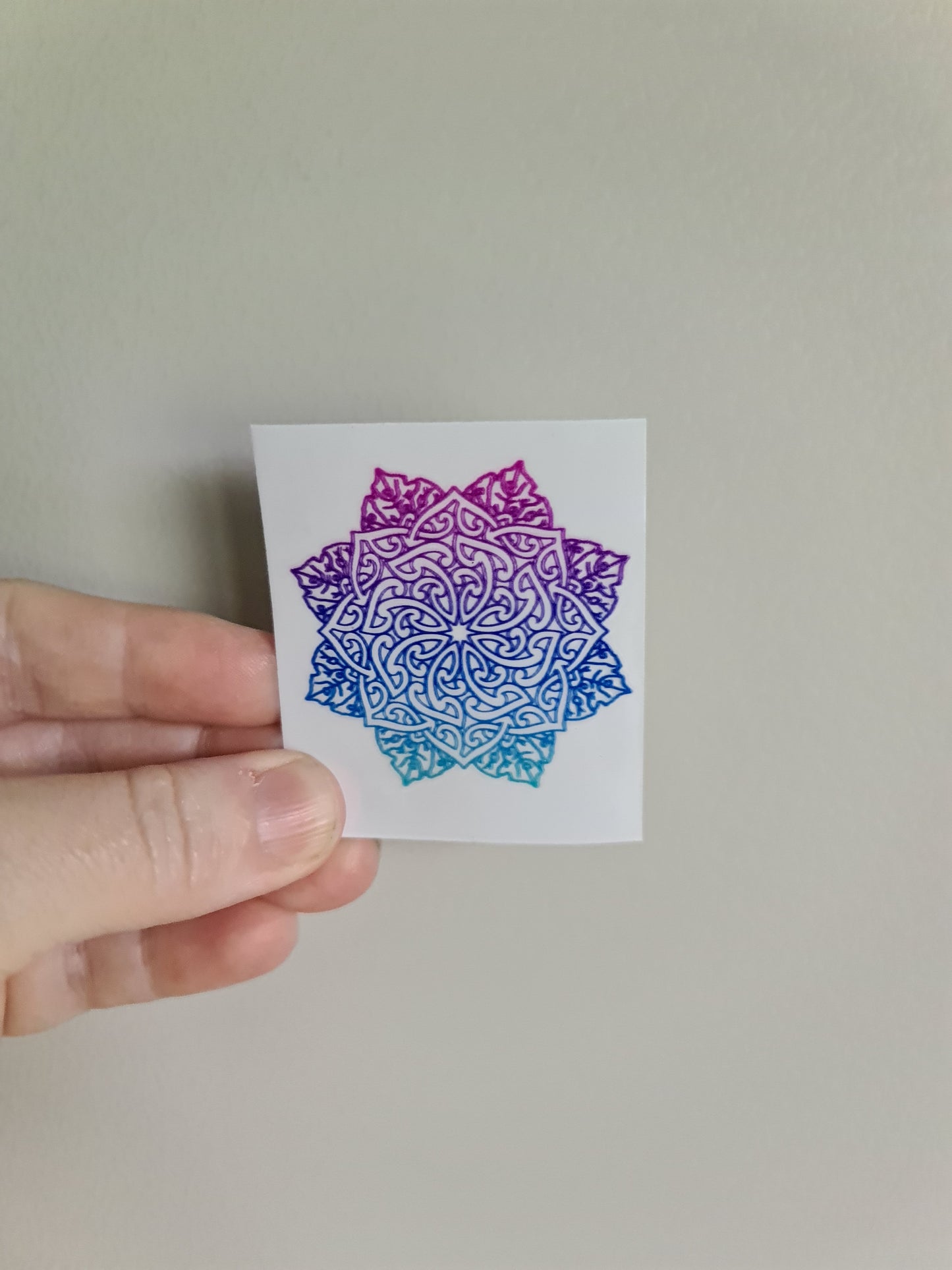 Tiny UV DTF transfer 5cmx5cm for bank cards and phones