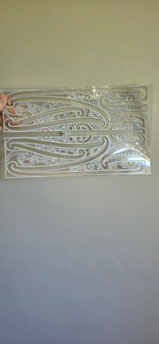 XL UV DTF DECAL MAORI DESIGN 28CMX17CM for touch lamps #211