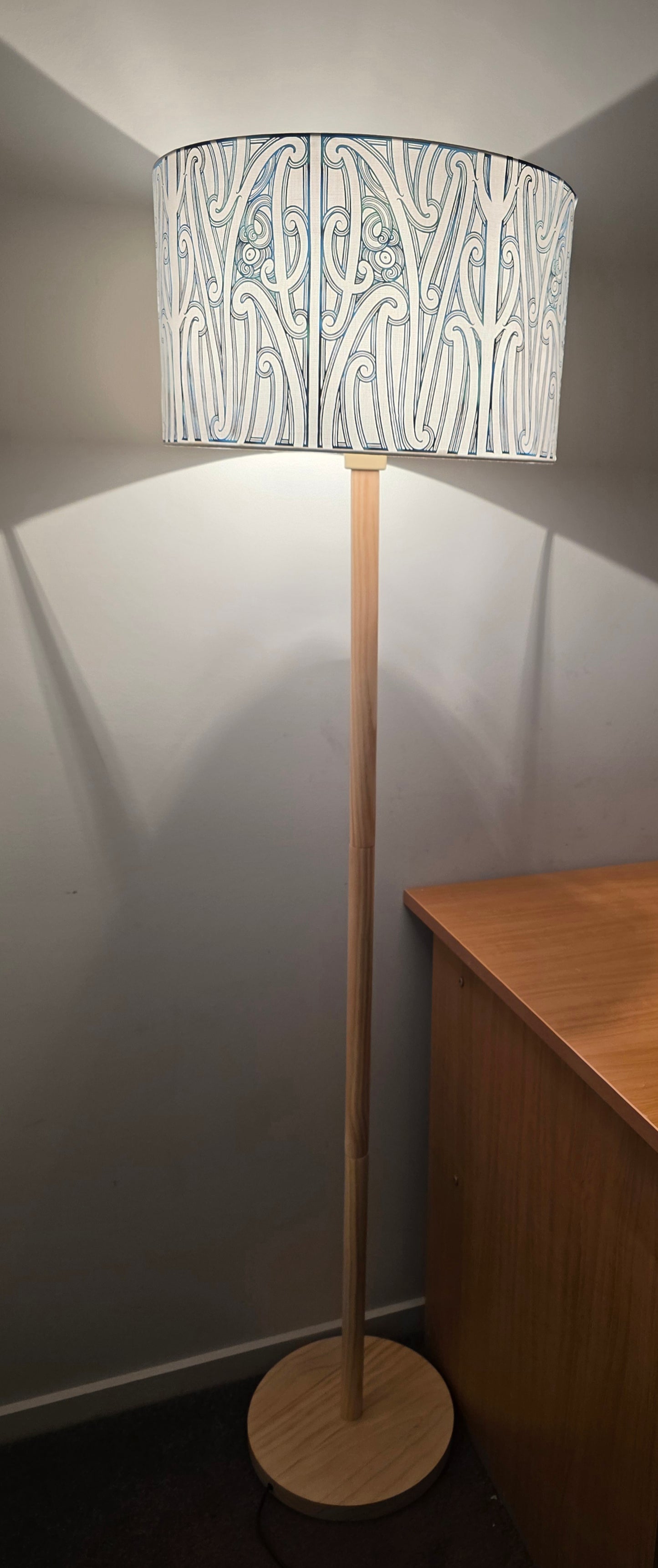 Maori Design Floor Lamp - Paua PRE-ORDER