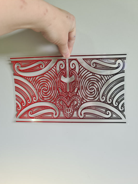 XL UV DTF DECAL MAORI DESIGN 28CMX17CM for touch lamps #101