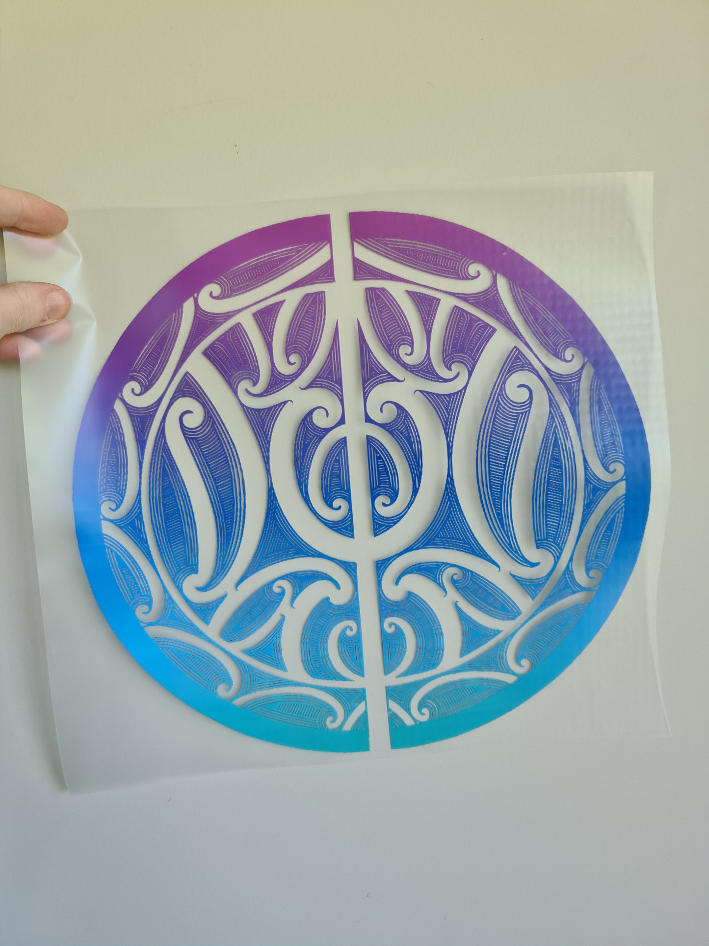 Sublimation custom Maori design Iron on 30cm