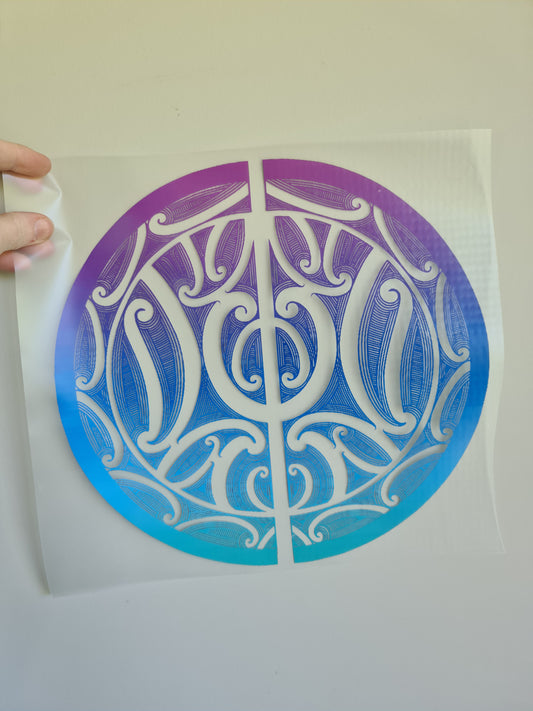 Sublimation custom Maori design Iron on 30cm