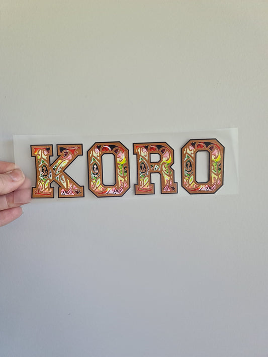 Sublimation custom Maori design Iron on 21cm Koro