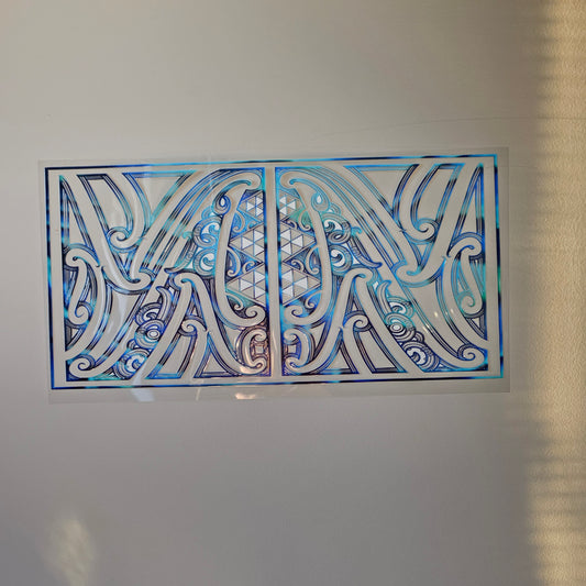 30cmx 15cm size UV DTF DECAL MAORI DESIGN for Table lamps #24