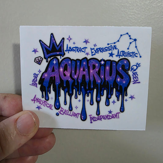 UV DTF sticker transfer 8cm - Aquarius