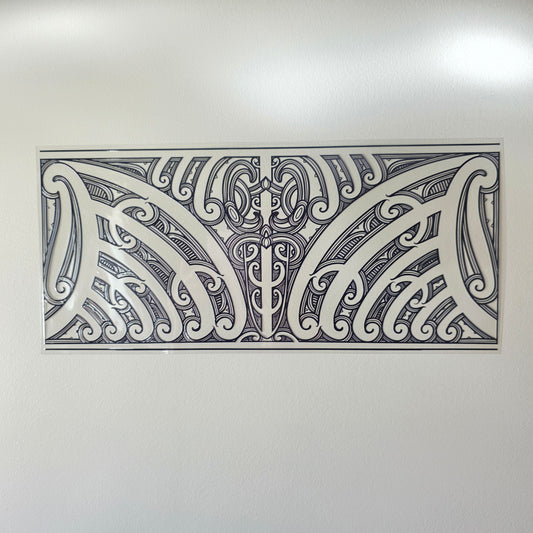 XL UV DTF DECAL MAORI DESIGN 38CMX17CM for touch lamps #70