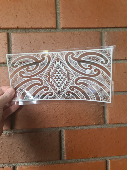 Uv dtf Maori design 23cmx11cm 16oz wrap #99