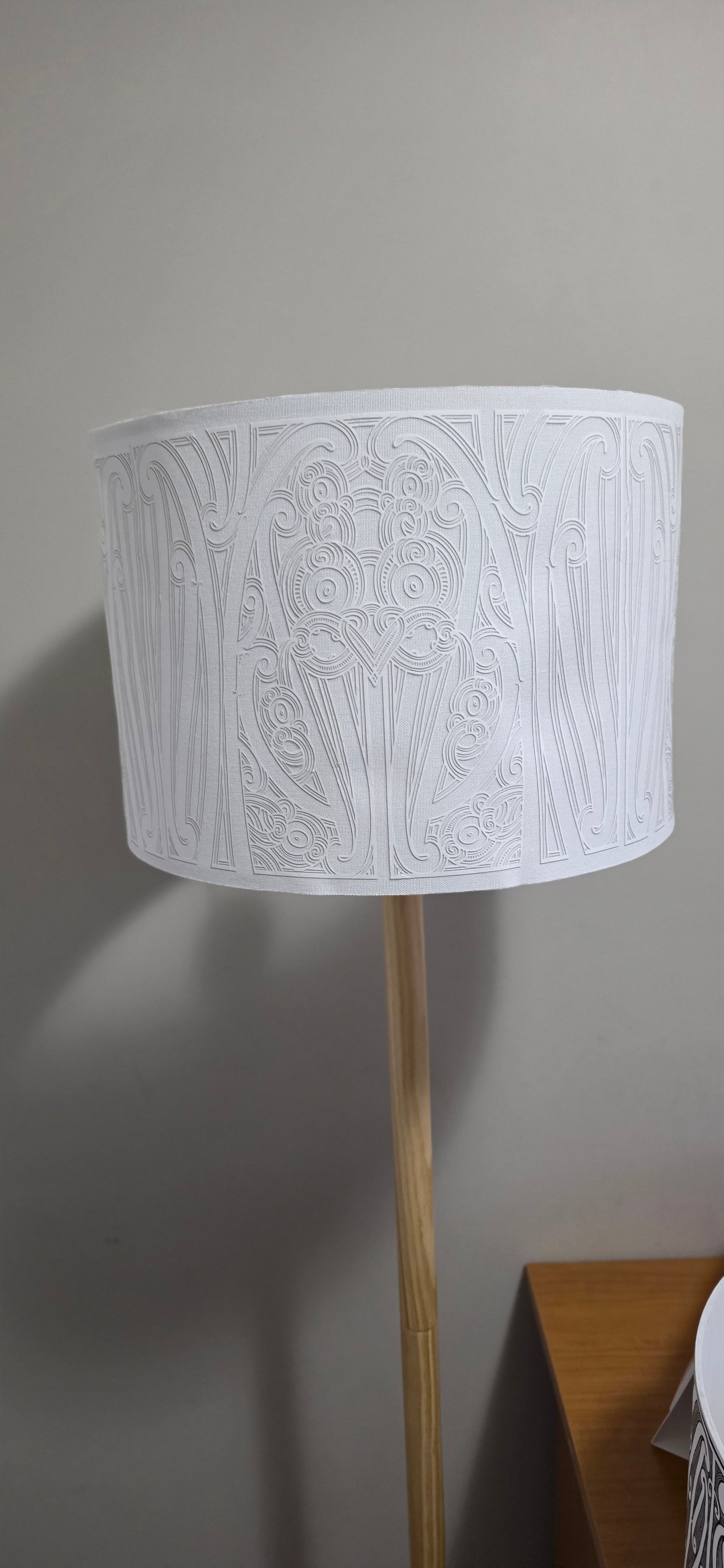 Maori Design Lamp Shade only - White PRE-ORDER
