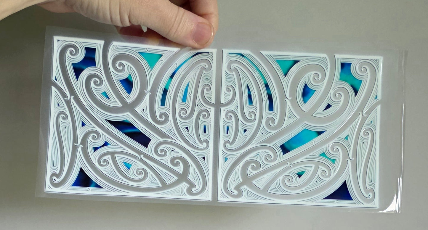 UV dtf transfer Maori design 23cmx11cm 16oz wrap #1644