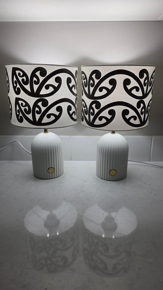 Maori design touch lamp - set 2 lamps